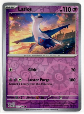#ad Pokemon Paradox Rift Reverse Holo 073 182 Latios $1.49