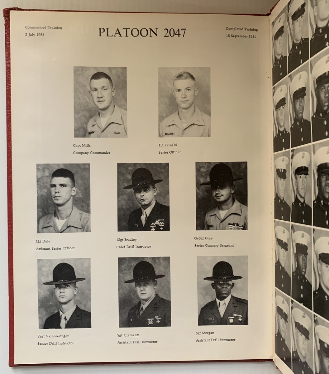 1981 U.S. MARINE CORPS BASIC TRAINING YEARBOOK, PLATOON 2047