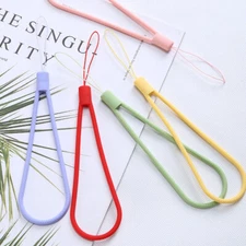 Hand Wrist Lanyard Strap String Phone Charms Soft Silicone Keys Chain Hanging