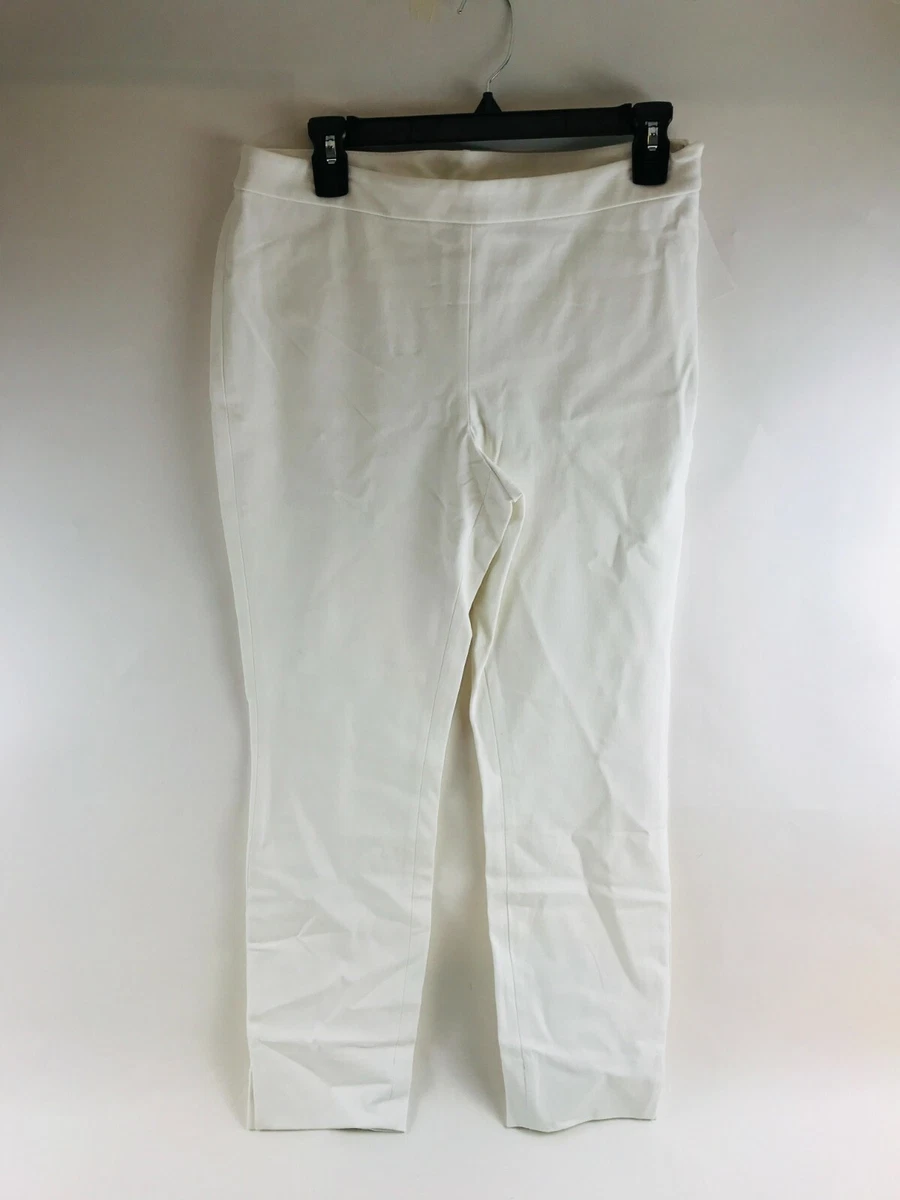 1901 Dress Pants Women s Size 8 White Skinny Side Zip High Rise Slacks NWT