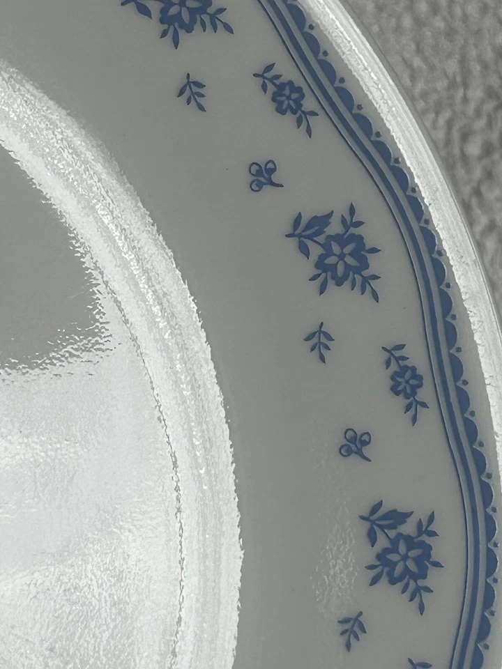 Corelle Morning Blue Pattern Set Of 2 Dinner Plates 1980s Discontinued VGUC - Image 4 of 4