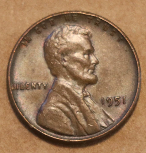 1951-P Lincoln Wheat Cent — photo from the most recent tracked eBay sale