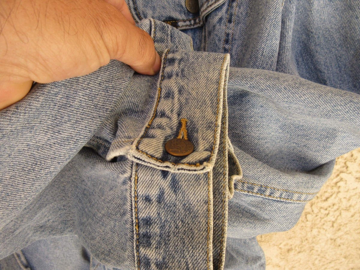 Blouson En Jean Lee Vintage Taille XXL - Occasion Très Bon état, Premium Quality, Couleur Bleu