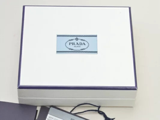 PRADA MINI CONTENITORI Triangle Pouch 1NR005 Patent Leather