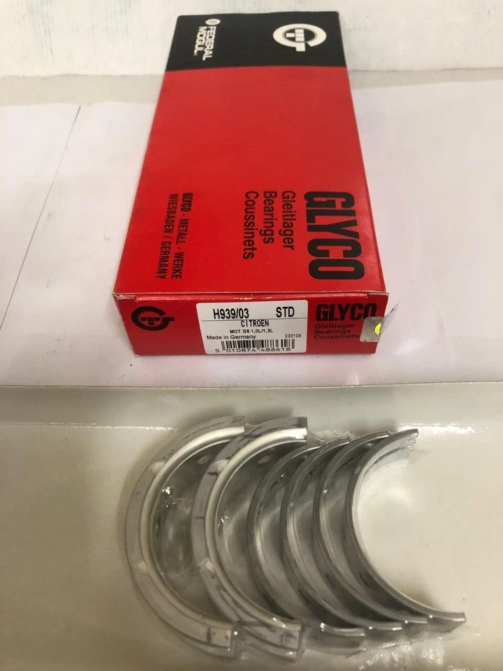 GLYCO Main Bearing Set H939/3 STD Fits Citroen GS GSX AMI 1.0L 1.3L G12 1222cc - Image 2 of 4