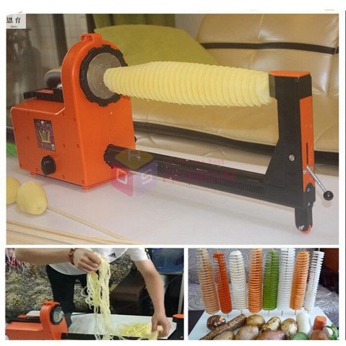 Manual Spiral Potato Cutter Auto Curly Fries Twister Slicer Potato Tower Machine - Picture 1 of 6