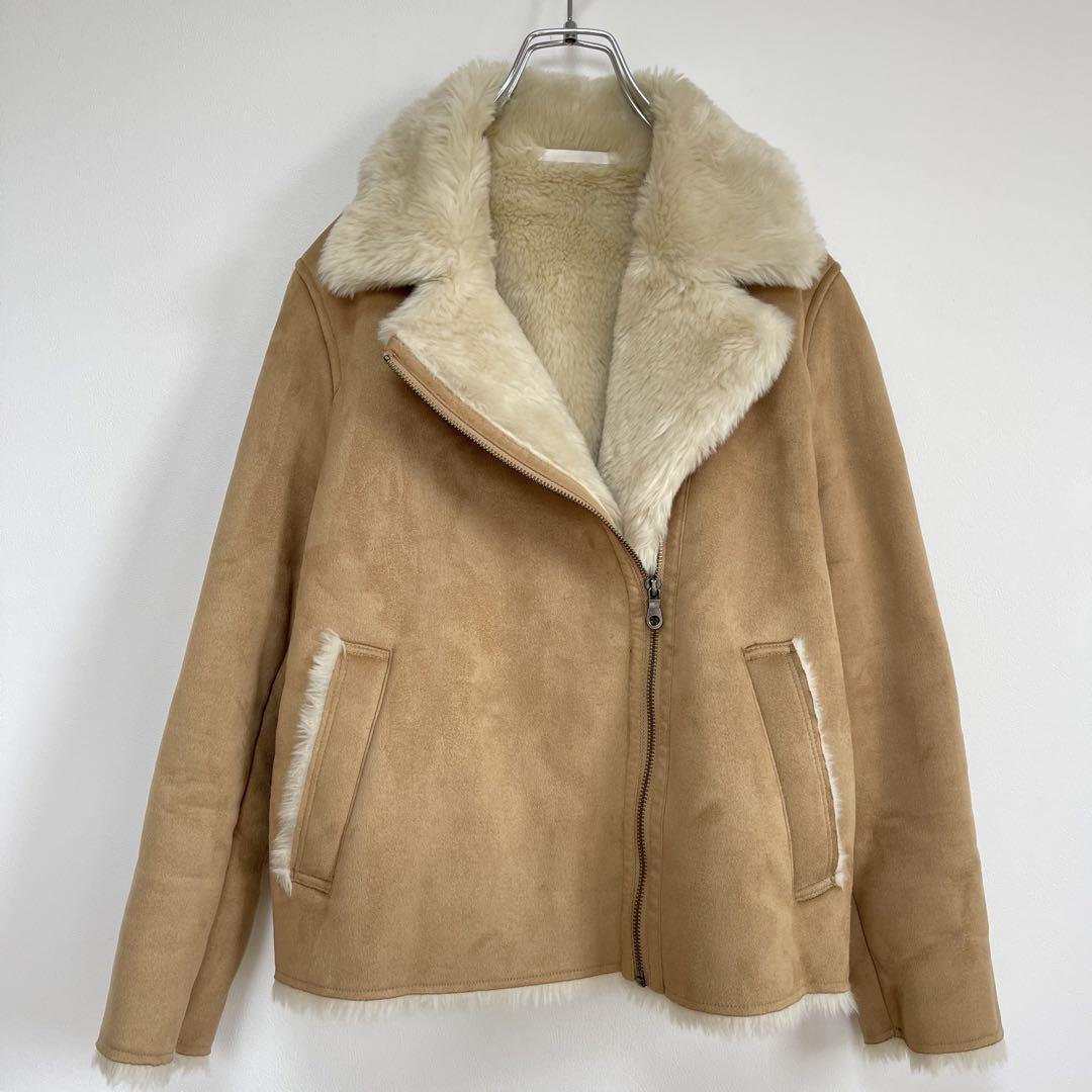 UNIQLO Jacket Faux Fur Women Japan S Size / US XS Size Beige