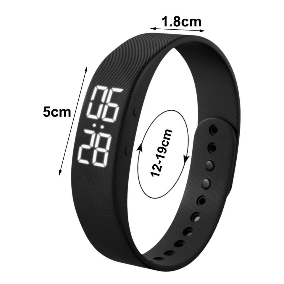 with Calorie Counter Alarm Clock Watch Vibrating Alarm Bracelet for Students - Image 2 of 4