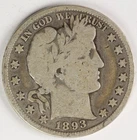 VG 1893 Barber Half Dollar
