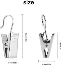 Edelstahl Vorhang Clips 50 Stück - Für Gardinen, Girlanden & Lichterketten