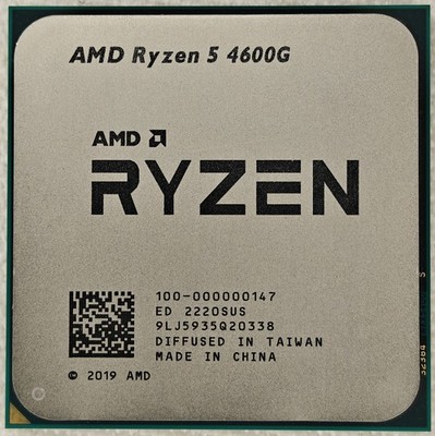 AMD Ryzen 5 4600G 6コア12スレッド AM4 動作品 AMD Ryzen 5 4600G 6-core 12-thread Desktop Processor with Radeon