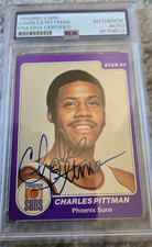 1983-84 STAR 84 SIGNED ROOKIE CARD CHARLES PITTMAN SUNS MARYLAND # 116 PSA DNA