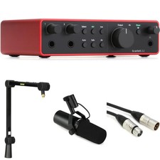 Focusrite Scarlett 2i2 4th Gen USB Audio Interface and Shure SM7dB Microphone