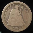 1857-P Seated Liberty Quarter — photo from another recent sale