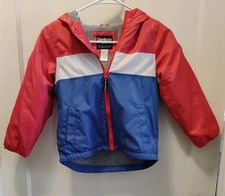 Kids Unisex 5/6 Oshkosh Bgosh Zip Up Red/White/Blue Jacket