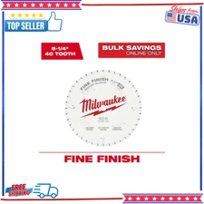 8-1/4in x  40-Tooth Carbide Fine Finish Circular Saw Blade for Wood Cutting Tool