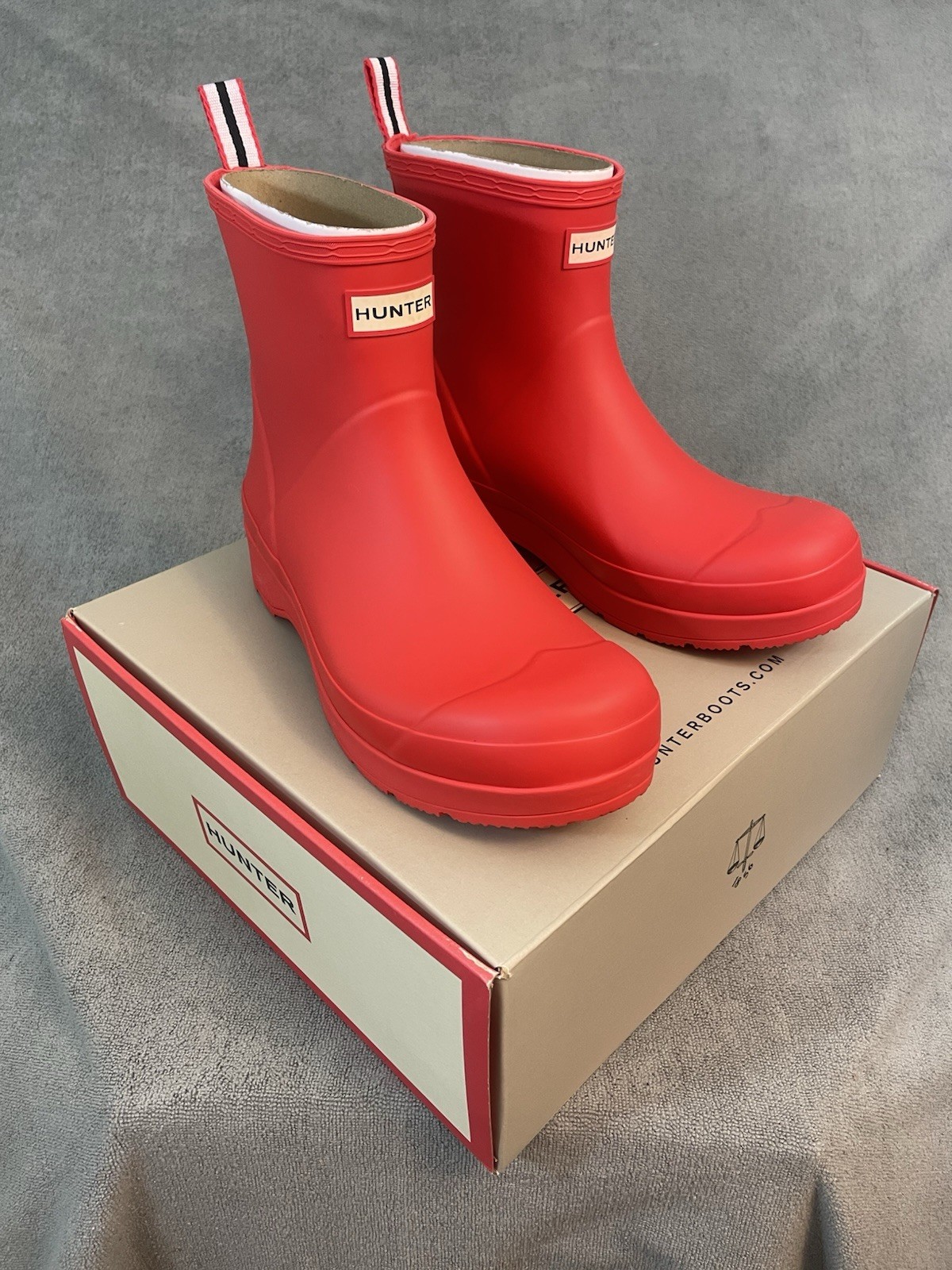 &rsquo;s Logo Red Play Boot Short (rain Boots) Size 11 Nib