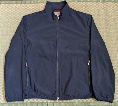 Brunello Cucinelli Farro Jacket Windbreaker Navy Men's Size IT 56 Made in Italy