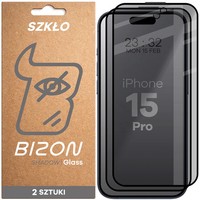 2X Sichtschutzglas FüR Iphone 15 Pro Bizon Blickschutz Schutzglas Hartglas Glas