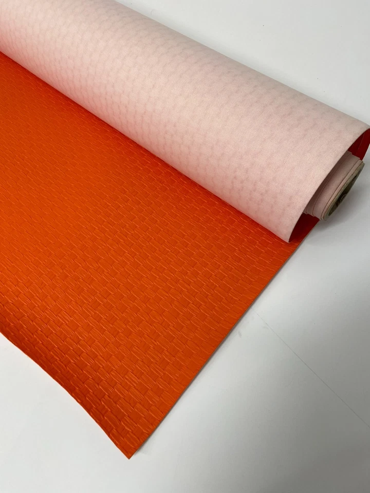 ABVERKAUF Kunstleder Polsterstoff Dekostoff Bezugsstoff Meterware ORANGE - Bild 2 von 2