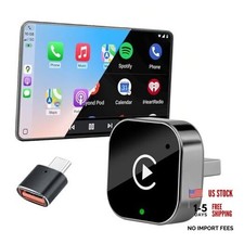 2-in-1 Wireless CarPlay  Android Auto Adapter 5.8GHz Pro   Pitch Black