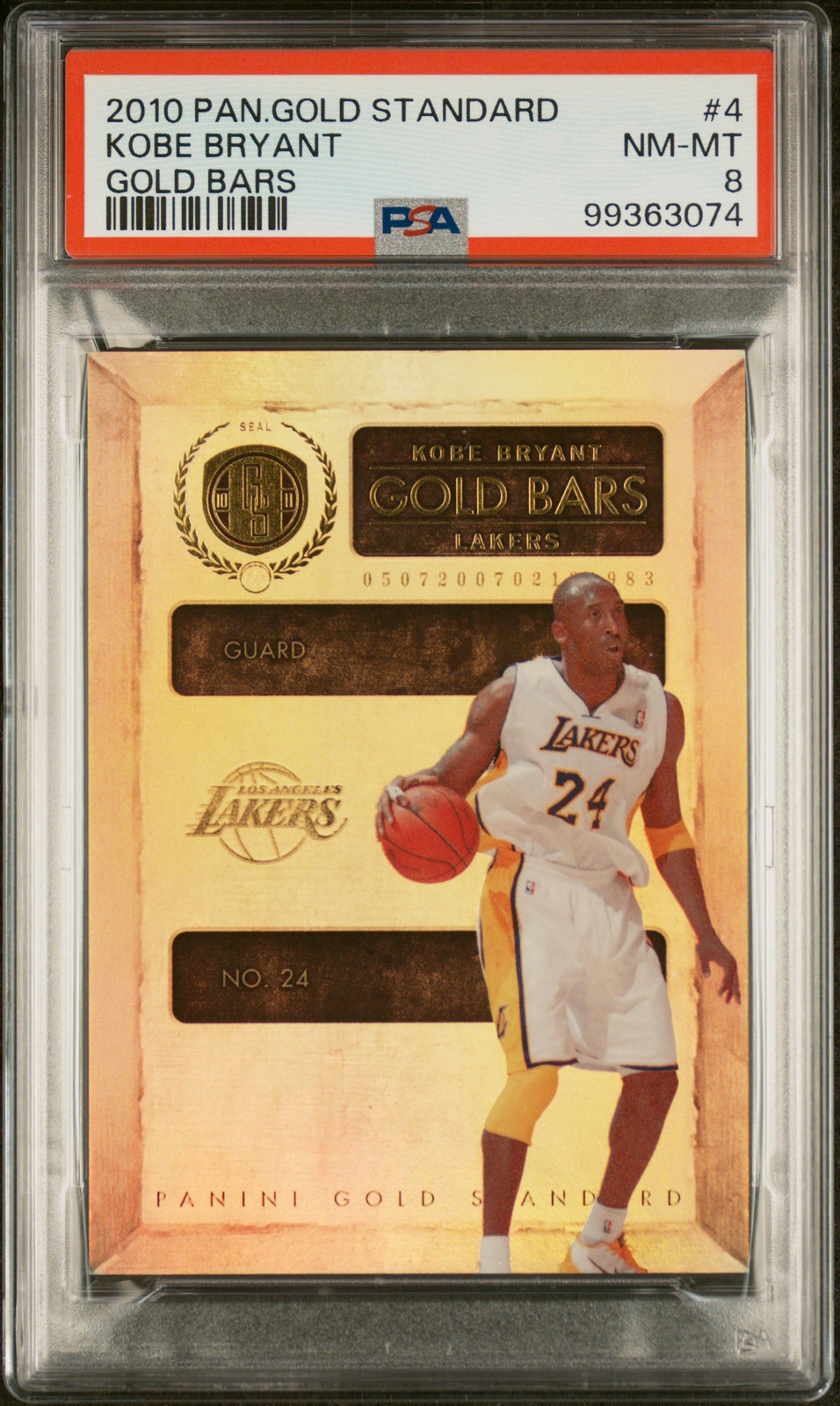 2010 PANINI GOLD STANDARD GOLD BARS #4 KOBE BRYANT 81/299 PSA 8 | eBay