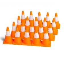Mini Traffic Cones 2.3cm x 1.2cm Orange 1:32 Model Dioramas Base Safety 25pcs