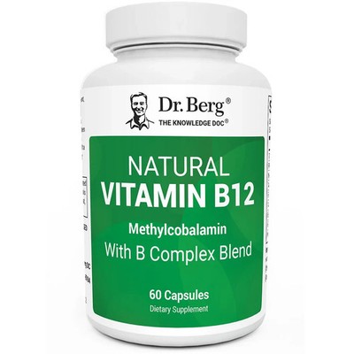 Natural Vitamin B12 - 1000 mcg of Methylcobalamin - with B complex and Magnesium