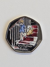 2020 Winnie the Pooh Christopher Robin BU Coloured 50p Fifty Pence Royal Mint