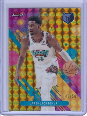 2025-26 Topps Finest #94 Jaren Jackson Jr. Common Gold Geometric Refractor 43/50