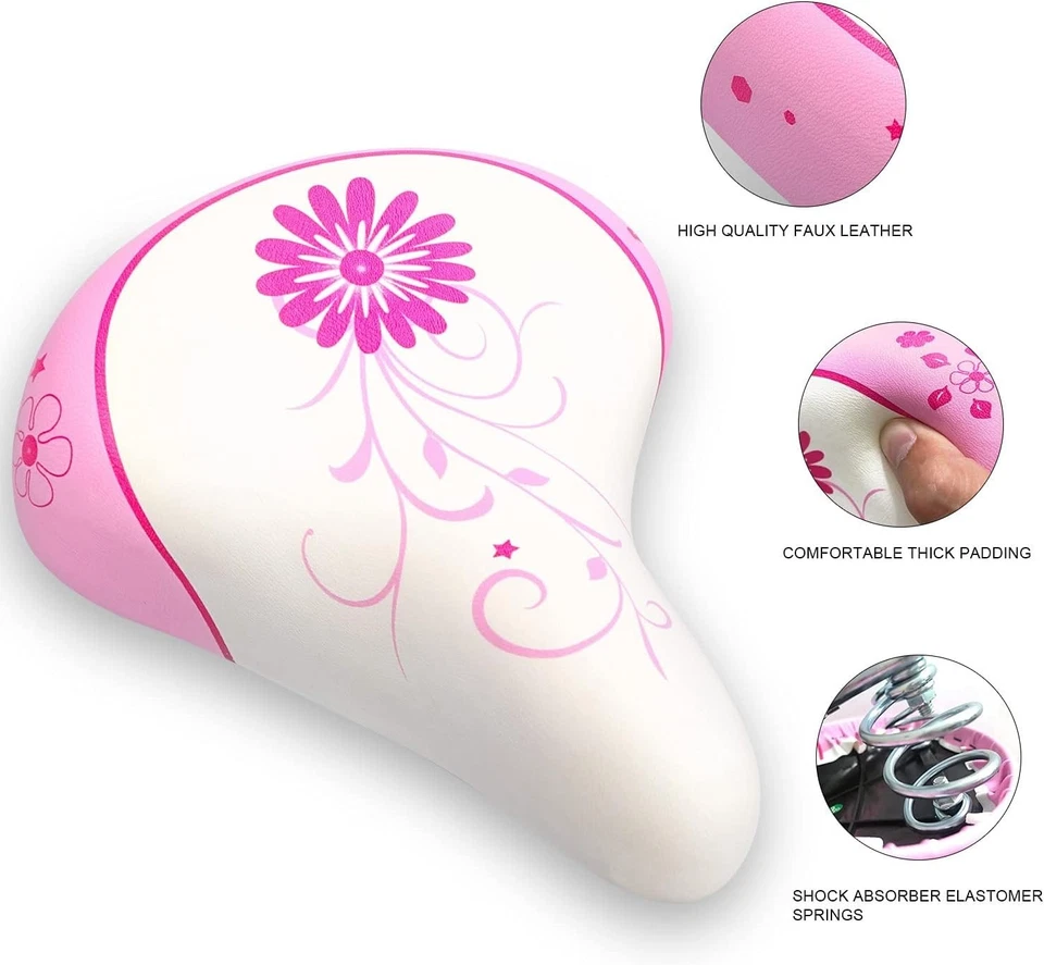 Assento de bicicleta ergonômico infantil - amortecedor duplo para meninas e meninos 12-20" - Imagem 4 de 4
