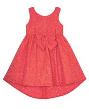 NWT Rare Editions Girls Size 5 Sleeveless Eyelet Embroidered High-Low Dress