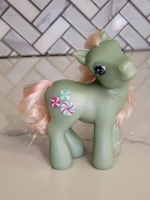 VTG 2002 G3 My Little Pony Minty Shimmery Figure With Glitter Hair Diva Pose