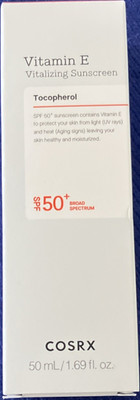 COSRX Vitamin E Vitalizing Sunscreen SPF 50+ Broad Spectrum 50 mL Reef Friendly