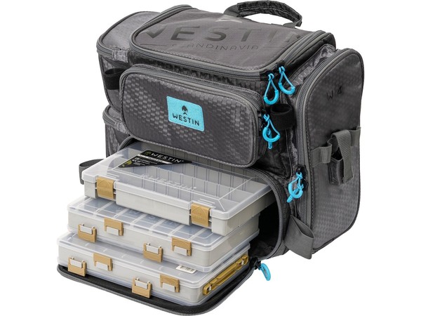 Westin W4 HD Rucksack 3 Boxes Large 43X36X23Cm Titanium Grey By TACKLE-DEALS !!!-image