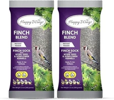 Finch Blend Bird Food, 13 Ounce Pack of 2 | Prefilled Sock | Wild Bird Food