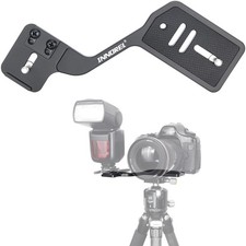 INNOREL Camera Flashlight Tripod Bracket with Dual 1/4" Screw Mount Holder
