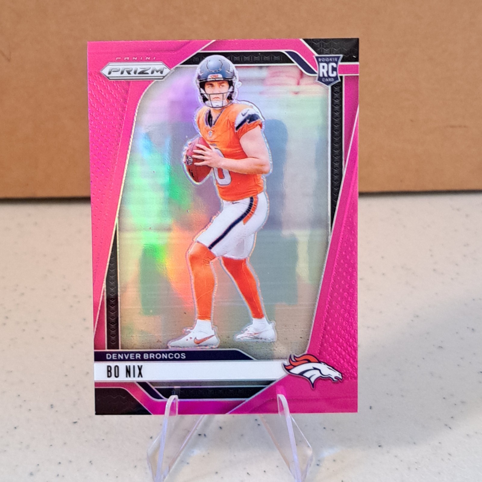 2024 Prizm Bo Nix #309 Pink Prizm (RC) 1-23-26