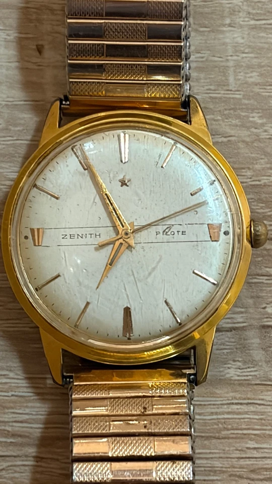 Montre bracelet homme Zenith Pilote (fonctionne) - Photo 2/4