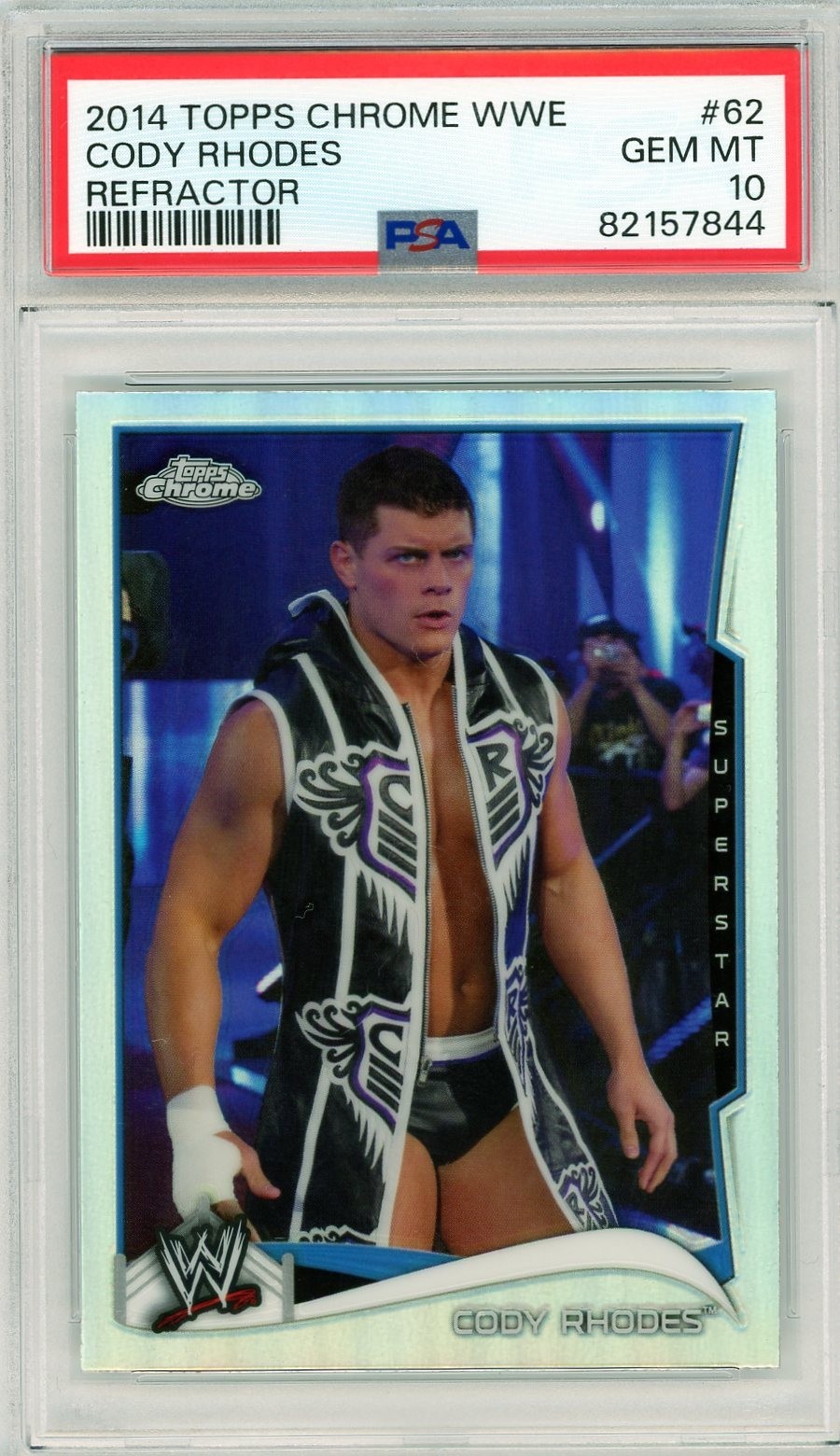 2014 Topps Chrome WWE - Cody Rhodes #62 Refractor PSA 10