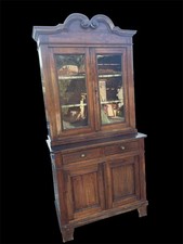 credenza Antica  doppio corpo Epoca 800 Piemontese In Pioppo
