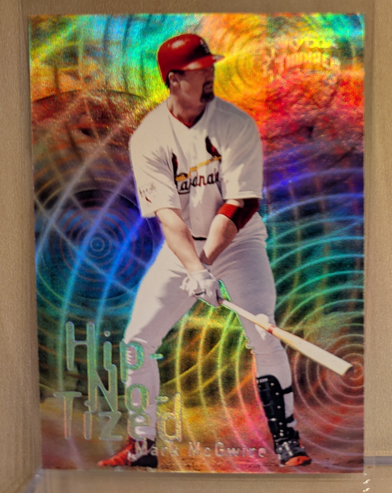 1999 Skybox Thunder HIP-NO-TIZED #8 Mark McGwire Cardinals Refractor RARE INSERT