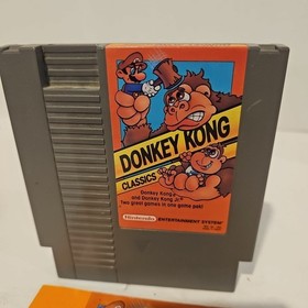 Donkey Kong Classics NES Nintendo Tested And Working With Manual Book