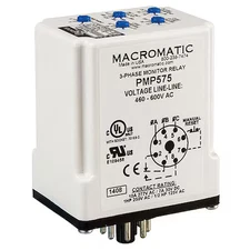 Macromatic Pmp575 3 Phase Monitor Relay, Spdt, 600Vac, 8 Pin