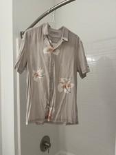 Allsaints Viscose Cotton Floral Shirt Short Sleeve