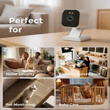 Security Home Camera 2K WIFI6 Color Night Vision Baby Monitor Pet Camera Indoor