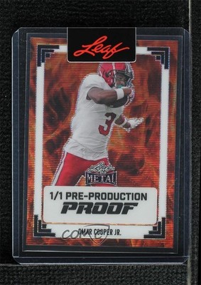 2024 Leaf Metal Pre-Production Proof Fire Wave Unsigned 1/1 Omar Cooper Jr 19rf