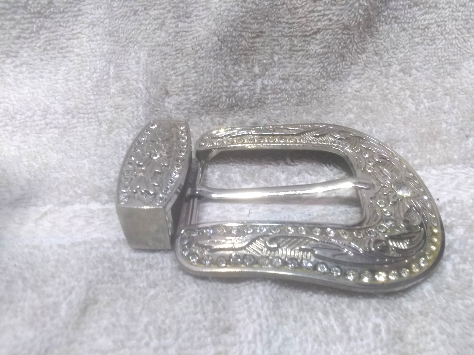 Large Rhinestone Filled Western Replacement Buckl… - image 5