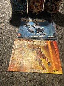 Bionicle Metru Set of 6 : 8601 8602 8603 8604 8605 8606 w/Canisters & 2 Manuals
