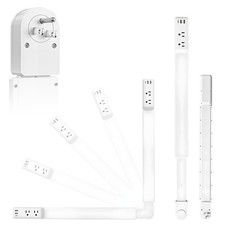 Electrical Outlet Extender Stick 23"-34", Adjustable Power Plug Splitter with...